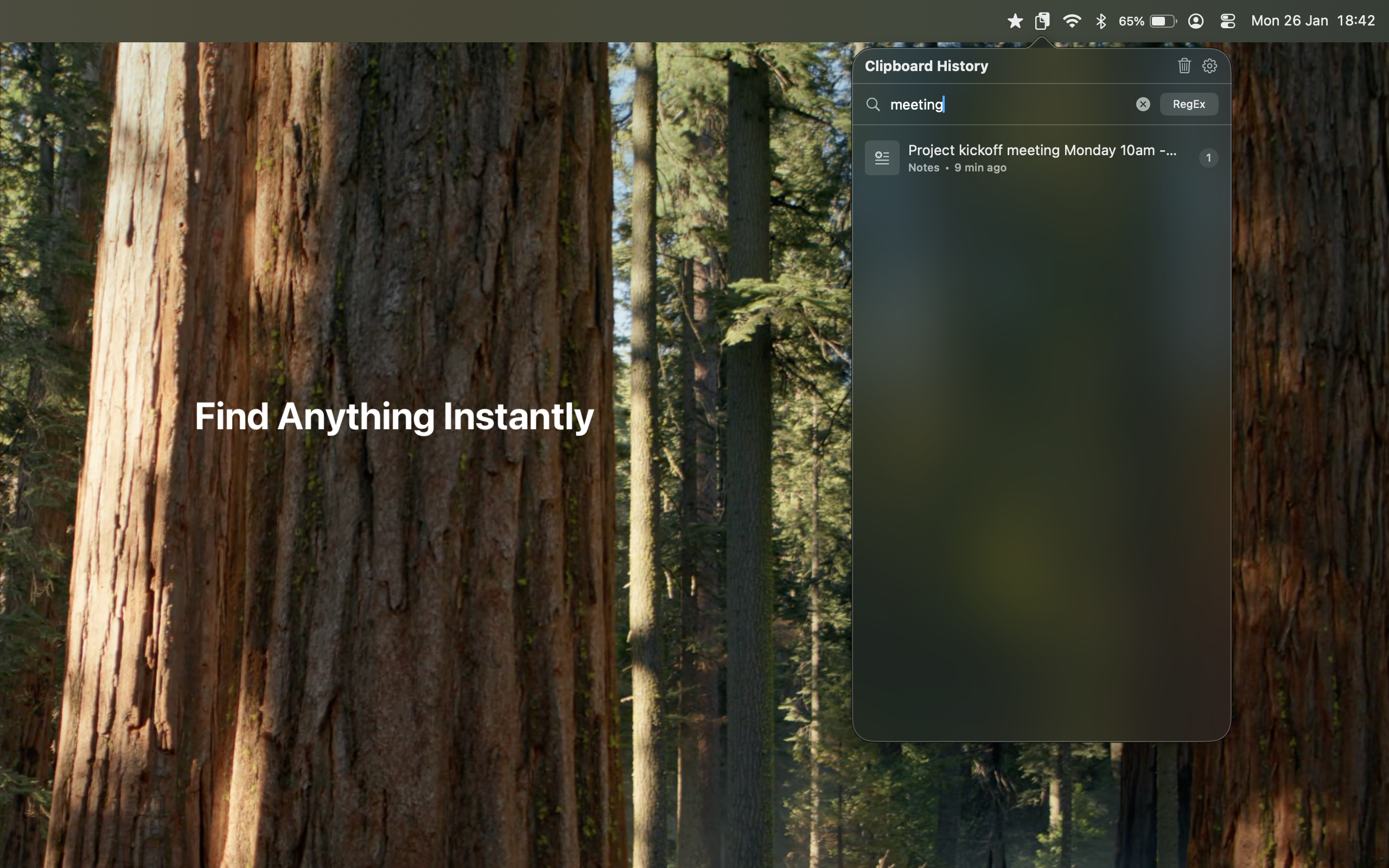 ClipboardMenu screenshot